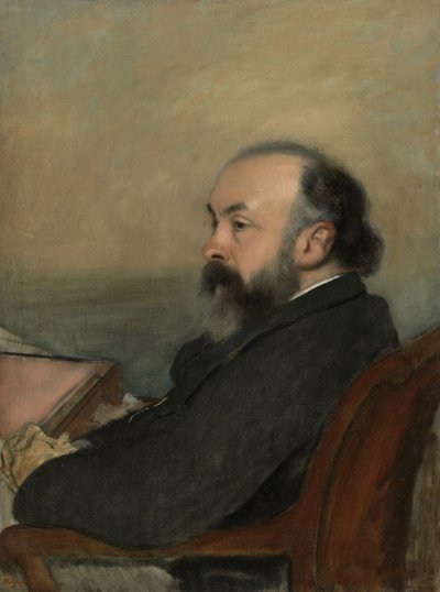 Porträtt av en man, ca 1877 av Edgar Degas