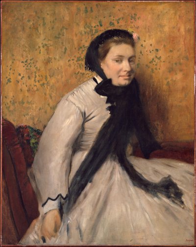 Porträtt av en kvinna i grått av Edgar Degas