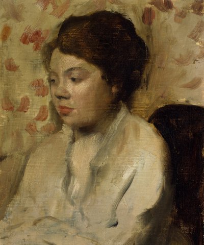 Porträtt av en ung kvinna, ca. 1885. av Edgar Degas