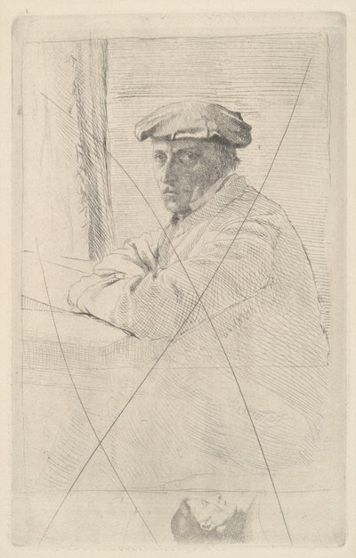 Porträtt av gravören Joseph Tourny, 1857 (inställd etsning) av Edgar Degas
