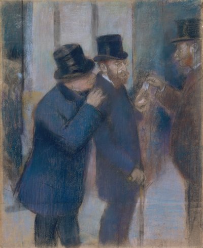 Porträtt på börsen, ca 1878-79 (pastell på papper, lappade och nedlagda på duk) av Edgar Degas