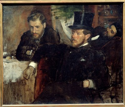 Porträtt av ingenjörerna Jeantaud (1840-1906), Livert och Laine (1841-1888), vänner till konstnären Målning av Edgar Degas (1834-1917) 1871 Sön. 0,38x0,47 m Paris, musee d