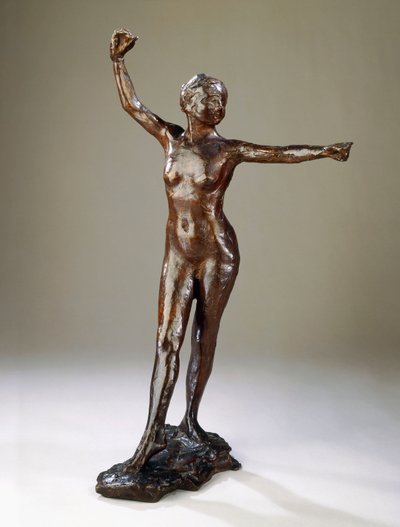 Förberedelser för dansen, höger fot framåt, av Edgar Degas