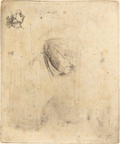 René-Hilaire de Gas, farfar till konstnären, 1856. av Edgar Degas