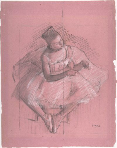 Sittande dansare av Edgar Degas