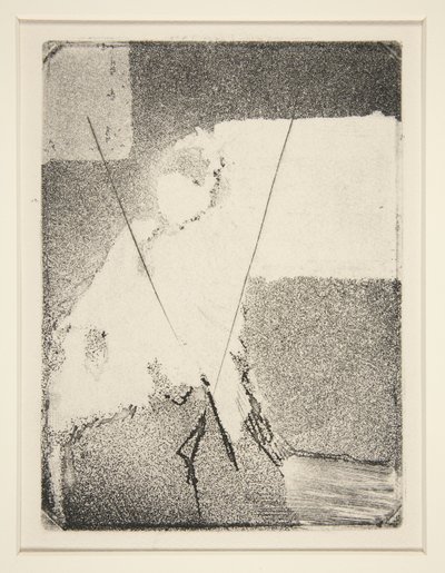 Sittande kvinna i motorhuv och sjal, ca 1879 (etsning och akvatint) av Edgar Degas