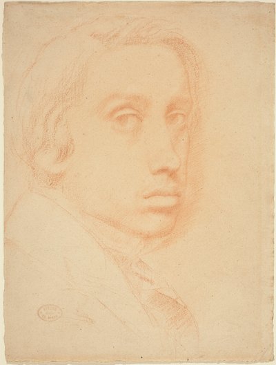 Självporträtt, ca. 1855. av Edgar Degas