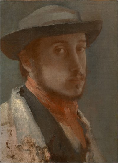 Självporträtt, ca. 1858 av Edgar Degas