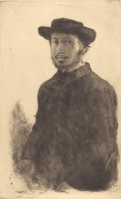 Självporträtt, ca 1857 av Edgar Degas
