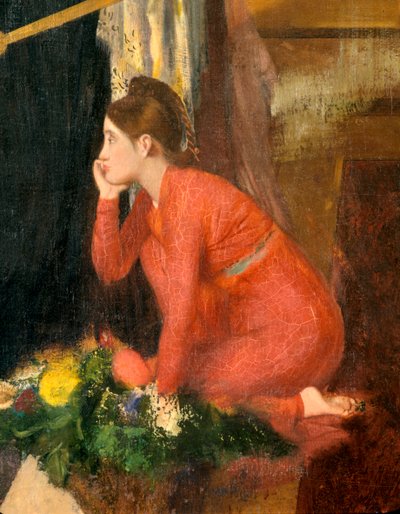 Semiramis Building Babylon ofullbordat, detalj, 1860-1862 av Edgar Degas