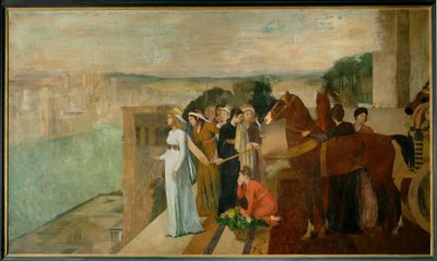 Semiramis construisant Babylone (olja på duk) av Edgar Degas