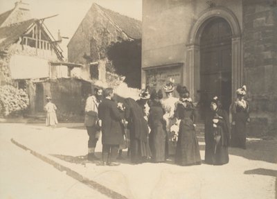 Gatubild, La-Queue-en-Brie Val-de-Marne, ca. 1896. av Edgar Degas