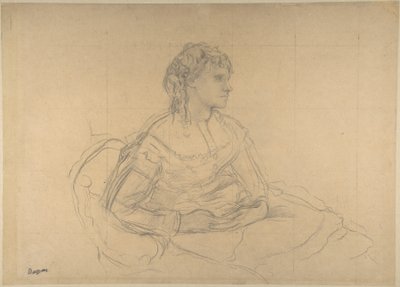 Studie till "Madame Théodore Gobillard" (Yves Morisot) av Edgar Degas