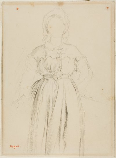 Studie till ett porträtt av Marguérite de Gas av Edgar Degas