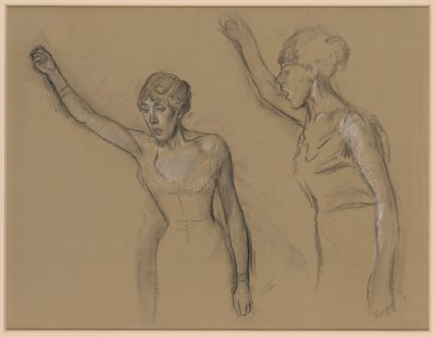 Studie av en sångare av Edgar Degas