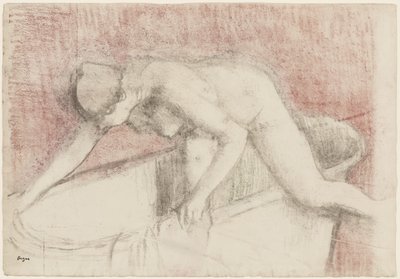 The Bath (krita och pastellritning) av Edgar Degas