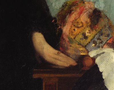 The Bellelli Family, detalj av händer, 1858-67 olja på duk detalj från 16122 av Edgar Degas