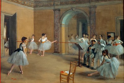 Dansfoajén på Operan på rue Le Peletier av Edgar Degas