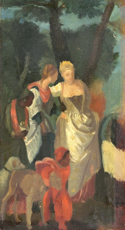 Fyndet av Moses, efter en målning av Veronese, sent 1860-tal av Edgar Degas