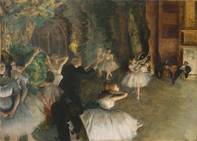 Balettens repetition på scenen, ca 1878-79 av Edgar Degas
