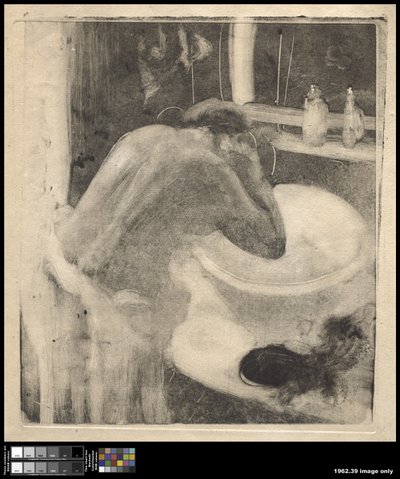 Tvättstället, ca 1880-85 av Edgar Degas