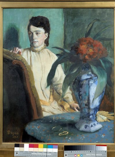 Kvinnan har Potiche-målningen av Edgar Degas (1834-1917) av Edgar Degas