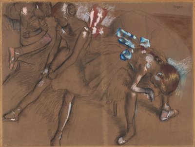 Tre dansare vilar, ca. 1880. av Edgar Degas