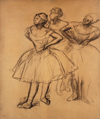 Tre dansare; tre dansare, av Edgar Degas