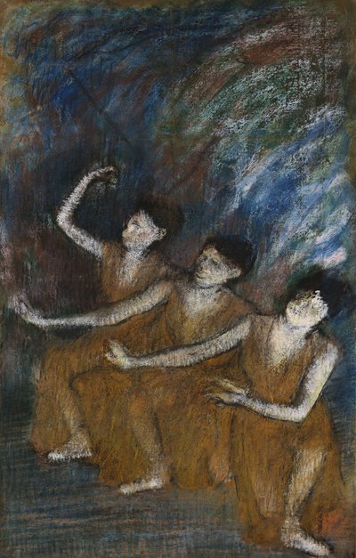 Tre dansare, ca 1895-98 av Edgar Degas