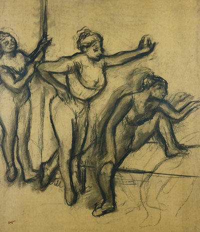 Tre dansare i trikåer; Tre dansare i baddräkter, 1903 av Edgar Degas