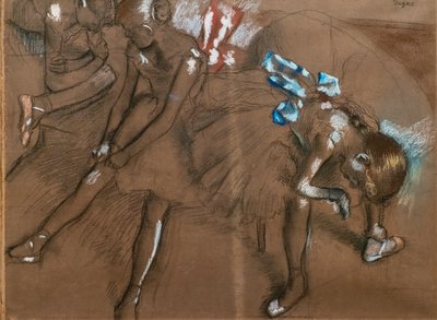Tre dansare. Omkring 1880. Kol och pastell på papper av Edgar Degas