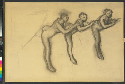 Tre dansare i strumpbyxor, ca 1895-1900 av Edgar Degas