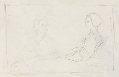 Två sittande kvinnor (verso) av Edgar Degas