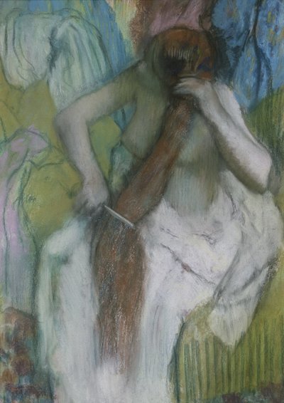 Kvinna som kammar sitt hår av Edgar Degas