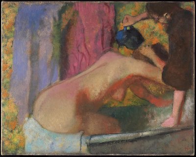 Kvinna vid hennes bad, ca 1895 av Edgar Degas