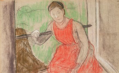 Kvinna vid ett fönster, av Edgar Degas