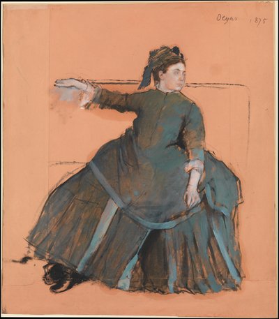 Kvinna på en soffa av Edgar Degas