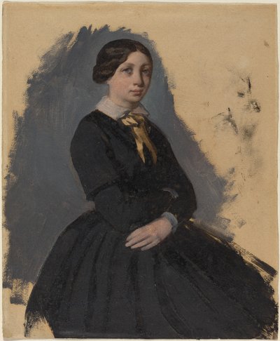 Ung kvinna i svart av Edgar Degas