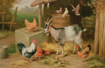 Scen från bondgård av Edgar Hunt