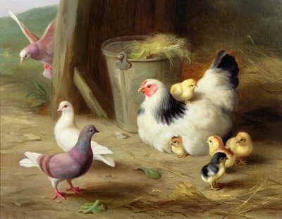 Scen från bondgård av Edgar Hunt