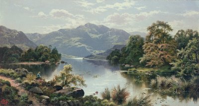 En sjöscen i norra Wales av Edgar Longstaffe