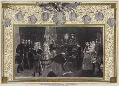Hennes Majestät Drottningen besöker Napoleon I:s grav i Invalides, Paris av Edgar Melville (after) Ward