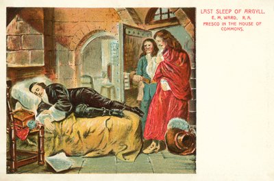 Argylls sista sömn (färglitografi) av Edgar Melville (after) Ward