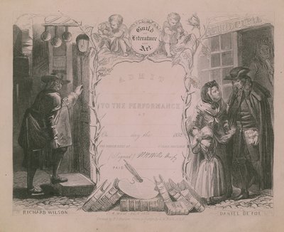 Inbjudan till litteratur- och konstgillet av Edgar Melville Ward