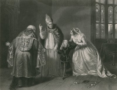 Drottning Elizabeth och hertigen av York, kung Richard III av Edgar Melville Ward