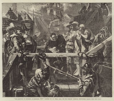 Avrättningen av Montrose, i Edinburgh, 1650 av Edgar Melville Ward