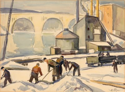 C.W.A.-arbetare vid Key Bridge av Edgar Nye