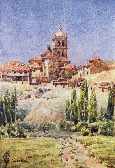 Norra Spanien: Duenas (färg litho) av Edgar T. A. Wigram