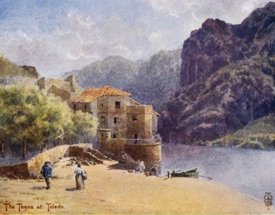 Norra Spanien: Toledo, The Gorge of the Tagus (färg litho) av Edgar T. A. Wigram