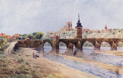 Norra Spanien: Zamora, Från stranden av Duero (färg litho) av Edgar T. A. Wigram